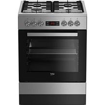 Bild für Beko Standherd 60cm Edelstahl mit Gaskochfeld, Umluft, Grill, Heißluft, 3D Kochen, Display