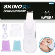 MAVURA Elektrische Gesichtsreinigungsbürste SKINOX Ultraschall Gesichtsreiniger Porenreiniger, Hautreiniger Gesichtshautreiniger, Weiß