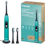 Beurer SC 50 Green Planet Ocean Breeze, Schallzahnbürste mit 5 Reinigungsprogrammen, integriertem Andrucksensor und LCD-Display, umweltfreundliches Design