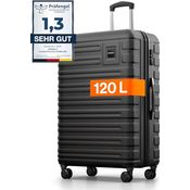 Travely Premium Koffer Groß: 28" Robuster Hartschalen Koffer, 120L Volumen, Sanfte Rollen, TSA Schloss