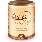 ReiChi Zen Dr.Jacob's Pulver, 150 g, veganer Pilzmix mit Reishi, Chaga, Cordyceps, Lions Mane, Guarana & Kakao ohne Zusatzstoffe & Zucker
