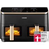 COSORI Heißluftfritteuse 2 Kammern, 6-in-1 Dual Zone Airfryer 8,5 L, Gold, Testsieger Stiftung Warentest