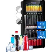 Klarstein Getränkekühlschrank Beersafe 7XL 242L LED-Innenbeleuchtung, schwarz