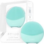 FOREO LUNA™ 4 mini Arctic Blue, Gesichtsreinigungsbürste mit T-Sonic™ Pulsationen, 30-sekündigem Glow-Boost-Modus und hygienischem Silikon