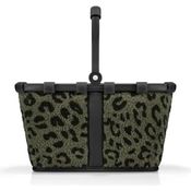 REISENTHEL® carrybag XS teddy leo olive, kompakter Einkaufskorb aus flauschigem Polyester mit 5l Volumen und Aluminiumrahmen