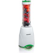 SEVERIN SM 3735 Smoothie Mix & Go (ca. 300 W, 600 ml, Inkl. 2 Trinkbehälter mit Deckel) weiß-grün 