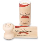 Lebkuchenglocke Lebkuchenbackform 5 cm Lebkuchenform Nürnberger Lebkuchen backen, Edelstahl, Holz