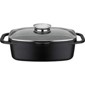 GSW 410182 Universalbräter Gourmet Granit 33x21cm, Aluminium, Glas, schwarz