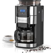 Barista Kaffeemaschine mit integriertem Mahlwerk 900W in Edelstahl-Schwarz