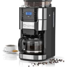 Bild für Barista Kaffeemaschine mit integriertem Mahlwerk 900W in Edelstahl-Schwarz