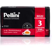 Pellini Caffè für Espressokanne Gusto Tradizionale Nr. 42 zu je 3X250 g - Insgesamt 750 g