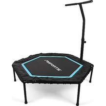 Bild für Fitness Trampolin Premium mit Klappfunktion und Haltestange für Indoor und Outdoor 