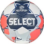 Select Ultimate EHF Euro Men v26 Gr. 3, Handball, handgenäht, EHF-Approved, mit fantastischer Griffigkeit und null-Flügel-Blase aus Naturlatex
