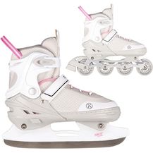 Bild für Nils Extreme 2-In-1 Inliner Eishockey Camille, Grau-Rosa, Größe L(39-43)