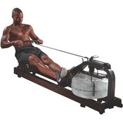 FitEngine Premium Holz-Rudergerät mit Wasserwiderstand | 100% massives Eschenholz für effektives Training zuhause, klappbar oder Nicht klappbar | Trainingscomputer und Tablethalterung - Preisvergleich