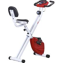 Bild für HOMCOM Heimtrainer Fahrradtrainer mit 8 stufig einstellbarem Magnetwiderstand höhenverstellbar Stahl Rot+Weiß 43 x 97 x 109 cm