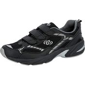 Brütting FORCE Unisex Sportschuhe, robuster Laufschuh aus Synthetik mit Klettverschluss, schwarz, Größe 46