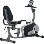 HOMCOM Liegeergometer Heimtrainer Fahrradtrainer mit LCD-Anzeige einstellbar Nutzergewicht bis 110 kg 8 stufig einstellbarem Magnetwiderstand Stahl ABS