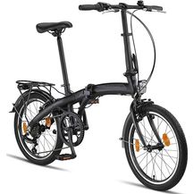 Bild für Licorne Bike Phoenix 2D, 20 Zoll Aluminium-Faltrad-Klapprad Scheibenbremse Discbremse V-Bremse Faltfahrrad Herren-Damen 7 Gang Kettenschaltung Folding City Bike StVZO (Schwarz-Anthrazit)