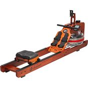 JASPORT R1 | Wasser-Rudergerät für zuhause aus Massiveholz (Esche) | Rudermaschine mit Trainingscomputer (Kinomap kompatibel) & Tablethalterung (Rotbraun)