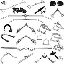 Bild für Sporttrend 24® Parallelgriff mit Gelenk Rudergriff Latzuggriff Trapezgriff Latissimussgriff Dreiecksgriff Seilzuggriff Kabelzuggriff Griffe für Seilzüge Kabelzüge Silber