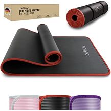 Bild für DH FitLife Trainingsmatte Fitnessmatte, Sportmatte 183 * 61 * 1 cm, Gymnastikmatte extra reißfest, Yogamatte rutschfest und dick, Workout Matte (black)