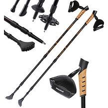 Bild für Sportana Nordic Walking Stock Teleskopstock 5 Aufsätze Anti-Shock Federung Trekkingstöcke Orange