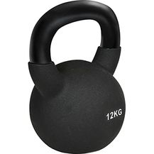 Bild für HOMCOM 12 KG Kettlebell Kugelhantel aus Gusseisen mit Neoprenbeschichtung Bodenschonende Schwunghantel Gewichtkugel für Gewichtheben