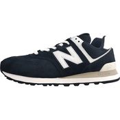 New Balance U 574 Herren Schnürer, Schwarz, Größe 9.5, Veloursleder/Textil, dämpfende EVA-Zwischensohle