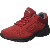 BRÜTTING Circle, Bequemschuh und Outdoorschuh aus Veloursleder, rot, mit Wechselfußbett und stark profiliertem CME-Laufsohle