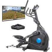 Skandika Crosstrainer CardioCross Carbon Champ Ellipsentrainer mit 24,5kg Schwungmasse, Magnetbremssystem | Multifunktionscomputer, Bluetooth, Tablet-Halterung, Kinomap | bis 150kg