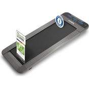 SportPlus Walking Laufband für zuhause & im Büro - Walking Pad bis 6 km/h (leiser Motor), ideal als Desk Laufband am Schreibtisch,kein Joggen möglich, bis 120 kg,Grau-Schwarz,ca. 133x53x10 cm (LxBxH)