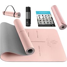 Bild für KESSER® Gymnastikmatte mit Tragegurt rutschfest TPE Yogamatte Gepolstert & rutschfest Fitnessmatte, 183 x 61 Trainingsmatte für Fitness Sportmatte, Pilates & Gymnastik Workout extradick (Rosa)