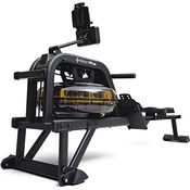 SportPlus Wasserrudergerät für zuhause, App kompatibel, bruchsicherer Tank (6 Stufen), Smarter Trainingscomputer & Race-Mode, Benutzergewicht bis 130 kg