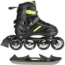Bild für fit4form 2in1 Inlineskates/Schlittschuhe Nils Extreme Spirit Schwarz/Lime ABEC7 Gr. 39-43 verstellbar