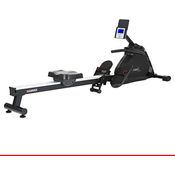 HAMMER Rudergerät Cobra XTR Plus II für zu Hause – Rudermaschine mit innovativem Trainingscomputer, Smartphone-/Tablethalterung, bis 130 kg Nutzergewicht, 232 x 55 x 75 cm, Schwarz, 4532