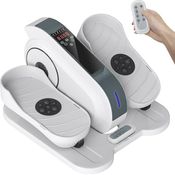 SPORTNOW Mini-Ellipsentrainer Untertisch Mini Crosstrainer für zuhause mit 10-stufiger Geschwindigkeit, LCD-Monitor, Fernbedienung - Schwarz