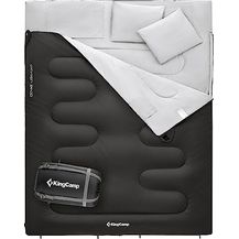 Bild für KingCamp Deckenschlafsack Oxygen 250 D 2 Personen Doppel Schlafsack XL Lang -3°C Black