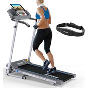 Kinetic Sports Laufband für zuhause KST2700FX klappbar - mit Pulsgurt, leiser 750 Watt Elektromotor, 12+1 Programme, LCD Display, stufenlos bis 10 km/h, bis 120 kg