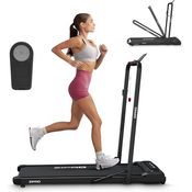 ZIPRO Newlite Laufband Klappbar, Walking Pad, 2 Trainingsmodi, bis 10 km/h, Hohe Stabilität 110 kg, Easy Walk Dämpfung, Leiser Motor, LED-Display