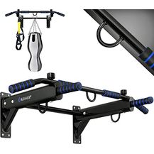 Bild für KESSER® 4in1 Klimmzugstange zur Wandmontage rutschfesten Griffen zusätzliche Funktion für Seile Ringe und Boxsäcke mit verschiedenen Griffpositionen 