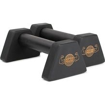 Bild für WOODPOWER®- PowerBars Holz, Parallettes gelenkschonende Liegestützgriffe, Handstand-Barren & Minibarren, rutschfest für Indoor & Outdoor für Calisthenics, Körpergewichtstraining & Yoga-Black (2 Stück)