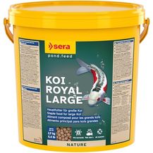 Bild für sera Koi Futter Royal Large, Hauptfutter für Koi ab 25 cm, leicht verdaulich & wasserfreundlich, 10 l (2,9 kg)