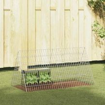 Bild für vidaXL Hasenkäfig Silber 650 x 55 x 55 cm