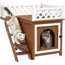 Bild für PawHut Katzenhaus mit Balkon