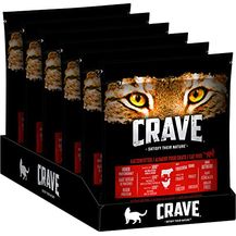 Bild für CRAVE Alleinfuttermittel für ausgewachsene Katzen, Trockenfutter mit hohem tierischen Proteinanteil, Braun, 750 g (6er Pack)