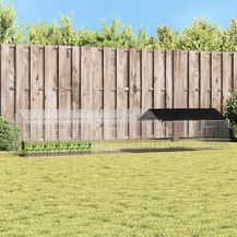 Bild für vidaXL Hasenkäfig Silber 400 x 78 x 78 cm